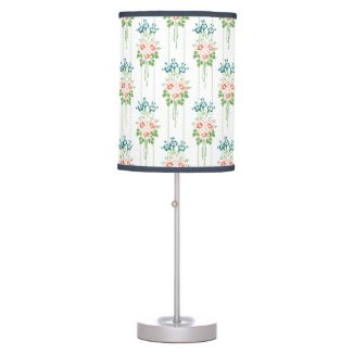 Baroque Wallpaper Flower bouquet Table Lamp