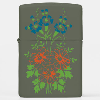 Baroque Wallpaper Flower bouquet Zippo Lighter