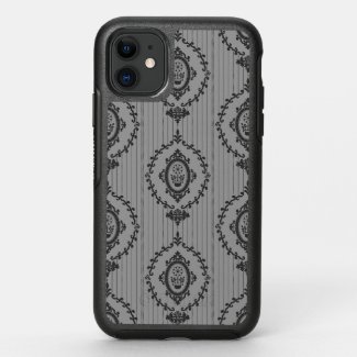 Baroque Wallpaper Grey OtterBox Symmetry iPhone 11 Case