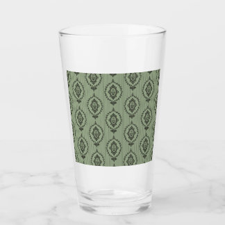 Baroque Wallpaper in Green Glass