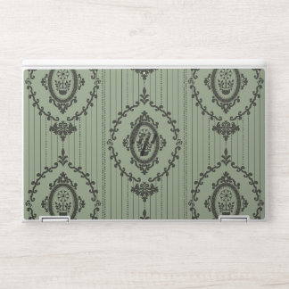 Baroque Wallpaper in Green HP Laptop Skin