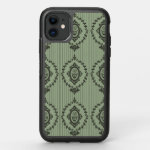 Baroque Wallpaper in Green OtterBox Symmetry iPhone 11 Case