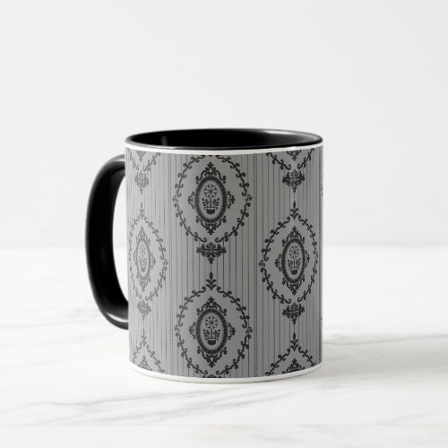 Baroque Wallpaper in  Grey Mug