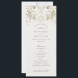 Baroque Wedding Ceremony Program<br><div class="desc">This beautifully designed wedding ceremony program is perfect for couples seeking an elegant,  vintage-inspired touch for their special day.</div>