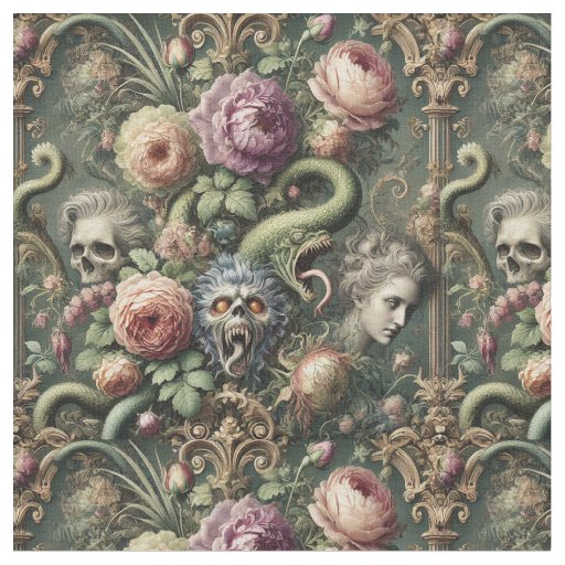 Baroquing Boundaries – Gothic Classic Tile Fabric