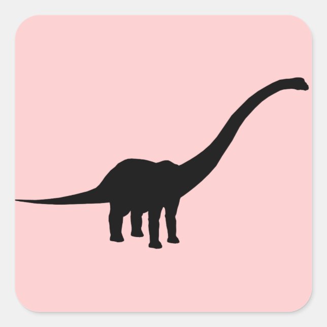 Barosaurus Dino Dinosaur Square Sticker (Front)