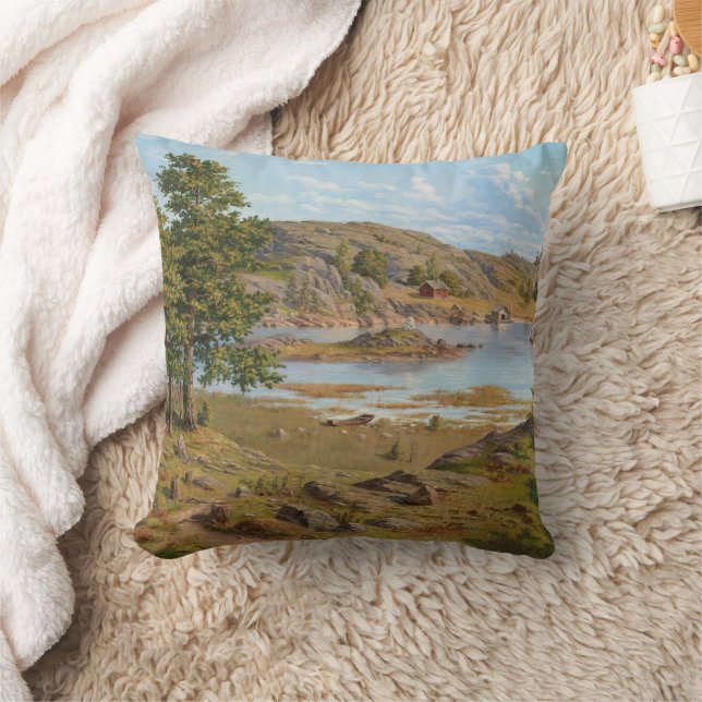 Barösund by Frans Maexmontan Throw Pillow (Blanket)