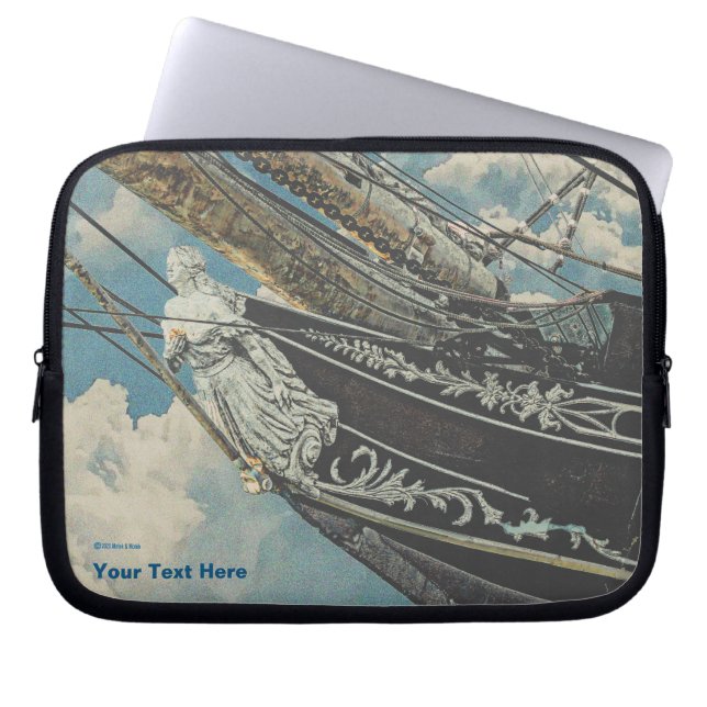 Barque Elissa Figurhead Laptop Sleeve (Front)