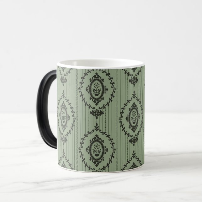 Barque Wallpaper in Green Color Morph Mug (Front Left)