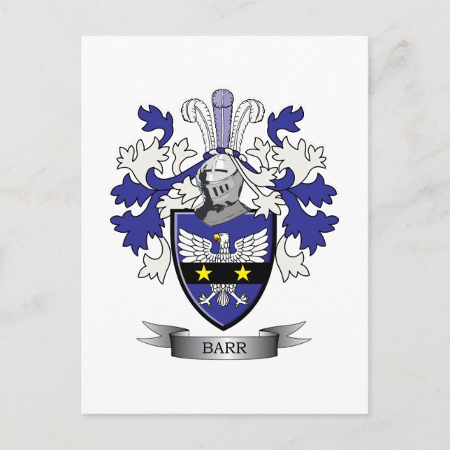 Barr Family Crest Coat of Arms Postcard (Front)