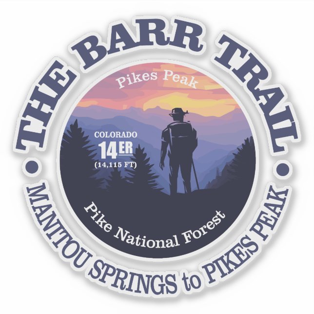 Barr Trail (rd2) Sticker (Front)