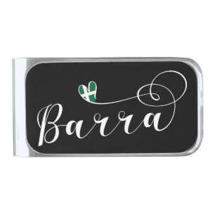 Barra Heart Flag, Barraigh, Outer Hebrides Silver Finish Money Clip