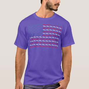 Barracuda American Flag US 4th Of July Fish USA Gi T-Shirt