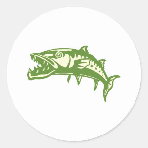 Barracuda Fish #4 Classic Round Sticker