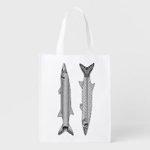 Barracuda Fish Adult Coloring Bag