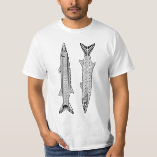 Barracuda Fish Adult Coloring Shirt