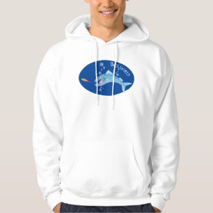 Barracuda fish hungry fishing cartoon illustration hoodie