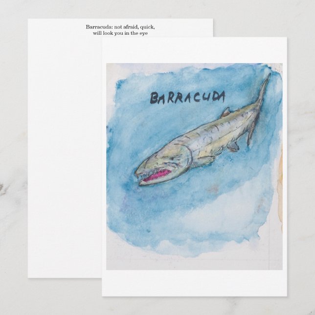 Barracuda Greeting Card (Front/Back)