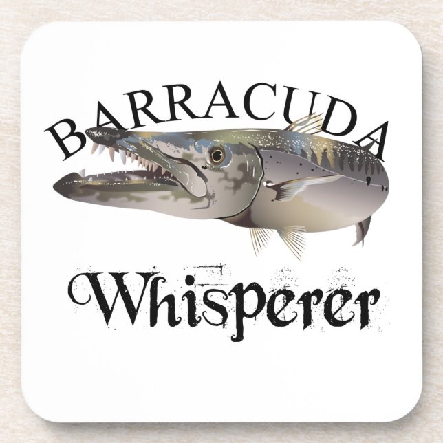 Barracuda Whisperer Light Colored Beverage Coaster (Front)