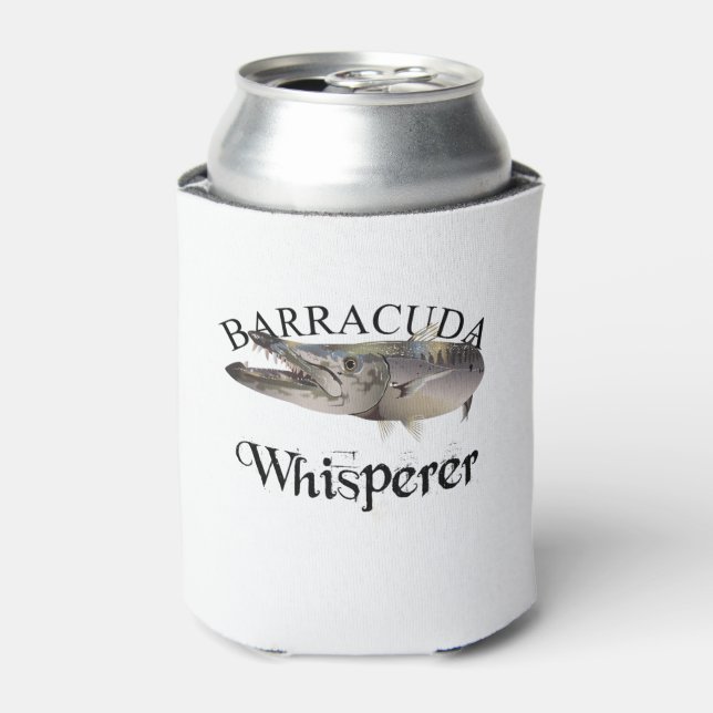 Barracuda Whisperer Light Colored Can Cooler (Can Front)
