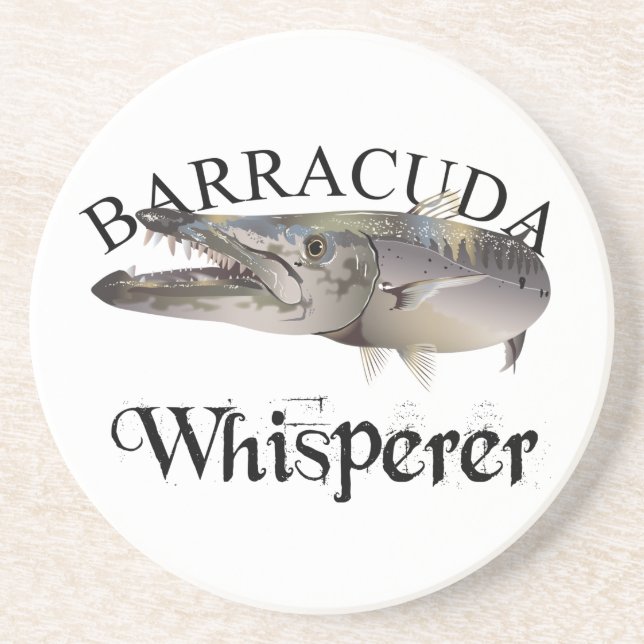 Barracuda Whisperer Light Colored Coaster (Front)