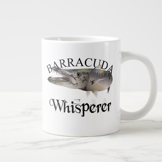 Barracuda Whisperer Light Colored Giant Coffee Mug (Right)
