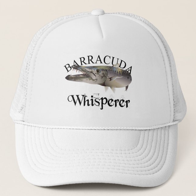Barracuda Whisperer Light Colored Trucker Hat (Front)