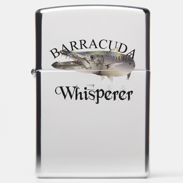 Barracuda Whisperer Light Colored Zippo Lighter (Front)
