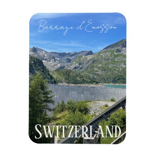 barrage dEmosson Switzerland dam mountains Magnet
