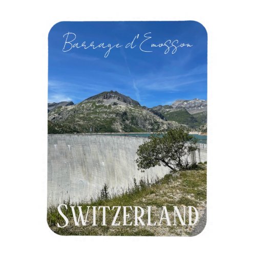 barrage dEmosson Switzerland dam mountains Magnet