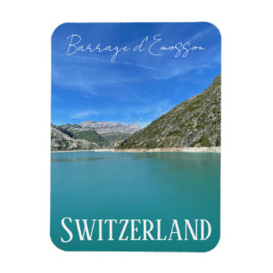 barrage d’Emosson, Switzerland, dam, mountains Magnet