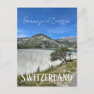 barrage d’Emosson, Switzerland, dam, mountains Postcard