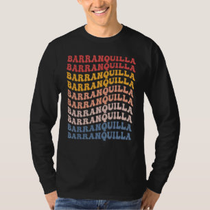 Barranquilla City Groovy Retro T-Shirt
