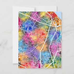 Barranquilla Colombia City Map Postcard