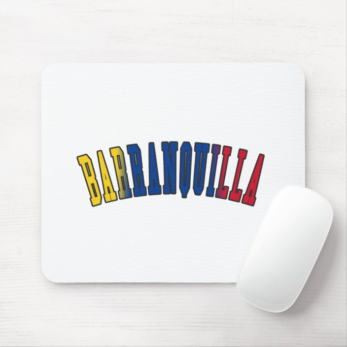 Barranquilla in Colombia National Flag Colors Mouse Pad