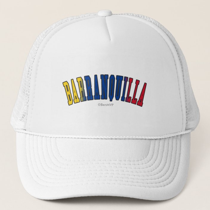 Barranquilla in Colombia National Flag Colors Trucker Hat
