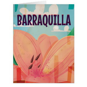 Barraquilla Colombia Vintage Travel Poster Cards