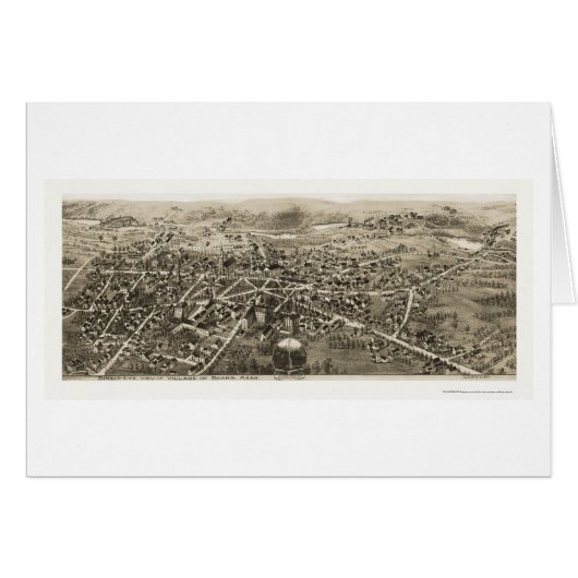 Barre, MA Panoramic Map - 1870s Cards (Front Horizontal)
