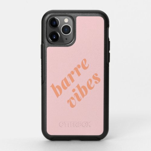 Barre Vibes Pink and Orange Ballet Dancer Design OtterBox Symmetry iPhone 11 Pro Case