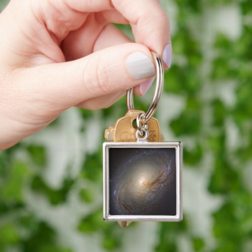 Barred Lenticular Galaxy Ngc 3368 Keychain