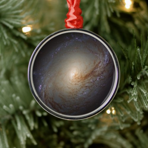 Barred Lenticular Galaxy Ngc 3368 Metal Ornament