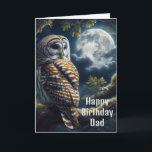 Barred Owl and Moon Dad Birthday  Card<br><div class="desc">"AI-generated artwork with design direction by Susang6"</div>