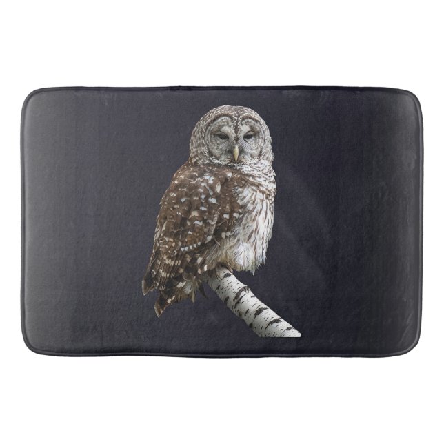 Barred Owl Bath Mat (Front)