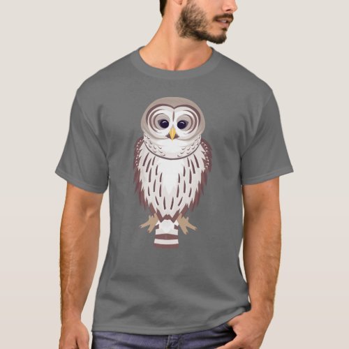 Barred Owl Cute Bird Watcher Design T_Shirt