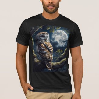 Barred Owl in Tree Wildlife T-Shirt