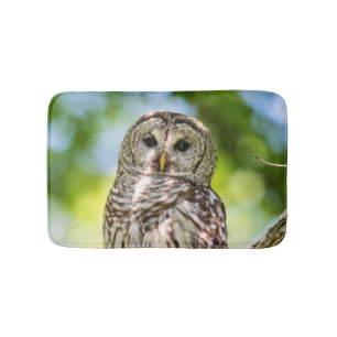 Barred Owl of the Hudson Valley – Nature & Wildlif Bathroom Mat