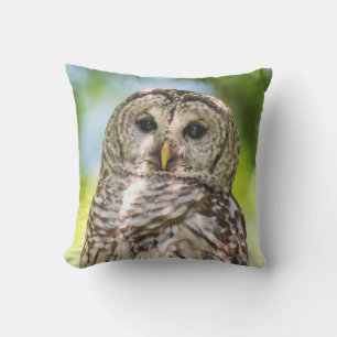 Barred Owl of the Hudson Valley – Nature & Wildlif Throw Pillow