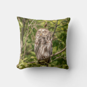 Barred Owl of the Hudson Valley Throw Pillow