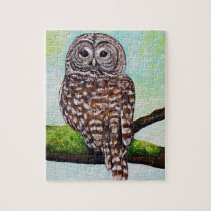 Barred Owl Painting Jigsaw Puzzle