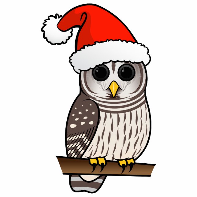 Barred Owl Santa Cutout (Front)